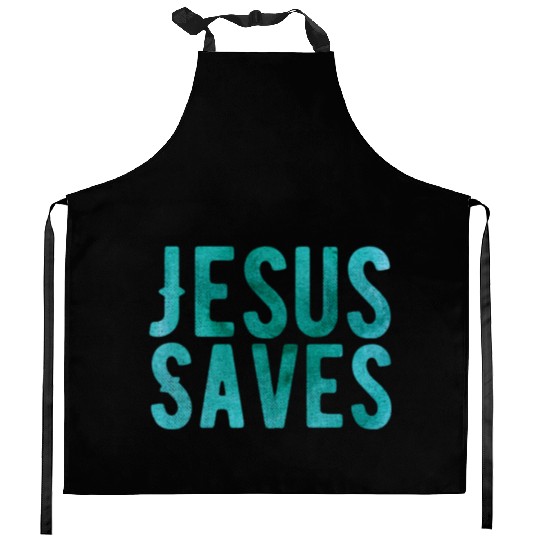 Christian Store - Jesus Saves - Christian Kitchen Aprons