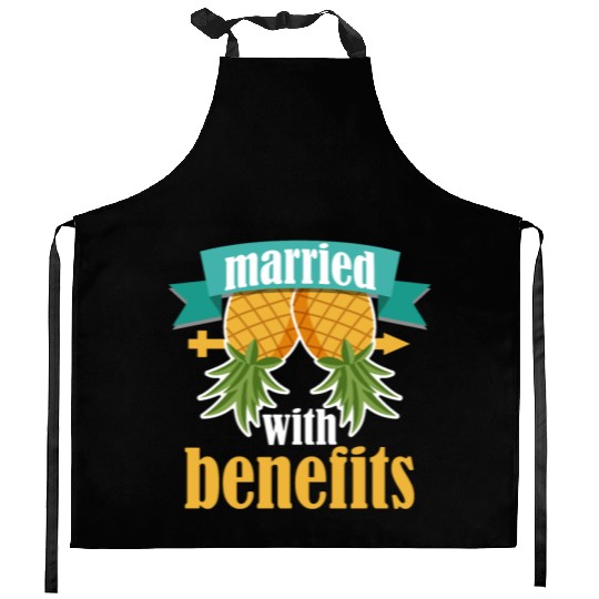 Pineapple Swinger Cheating Couple Swinging sx Kitchen Aprons