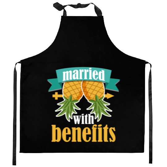 Pineapple Swinger Cheating Couple Swinging sx Kitchen Aprons