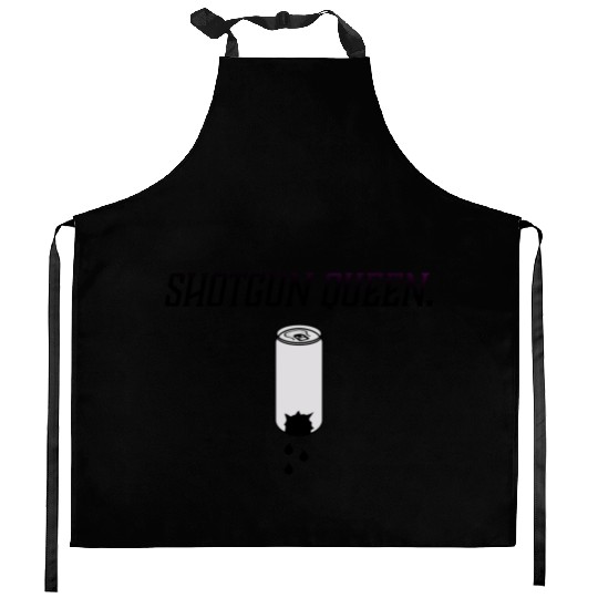 Shotgun Queen Open Brew Comedy Clothing Kitchen Aprons