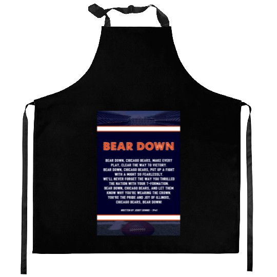 Bear Down Lyrics Poster Kitchen Aprons