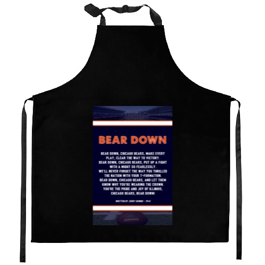 Bear Down Lyrics Poster Kitchen Aprons