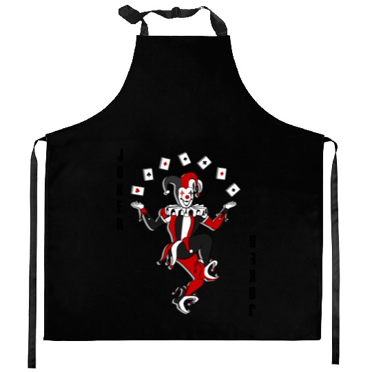 Joker Joggling Card Kitchen Aprons