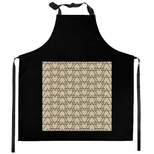 Triangle Beige Black Kitchen Aprons