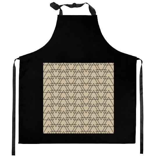 Triangle Beige Black Kitchen Aprons