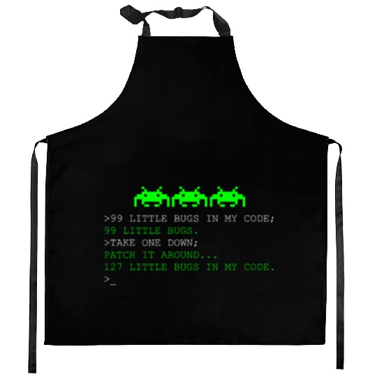Programmer 99 Little Bugs in My Code Kitchen Aprons