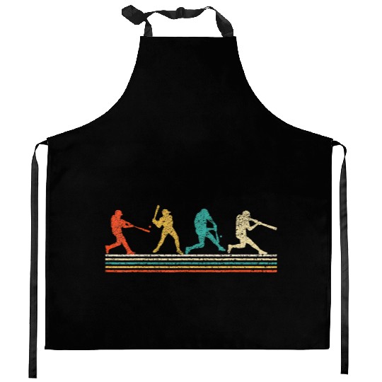 Baseball Retro Vintage Baseball Lover Fathers Day Kitchen Aprons