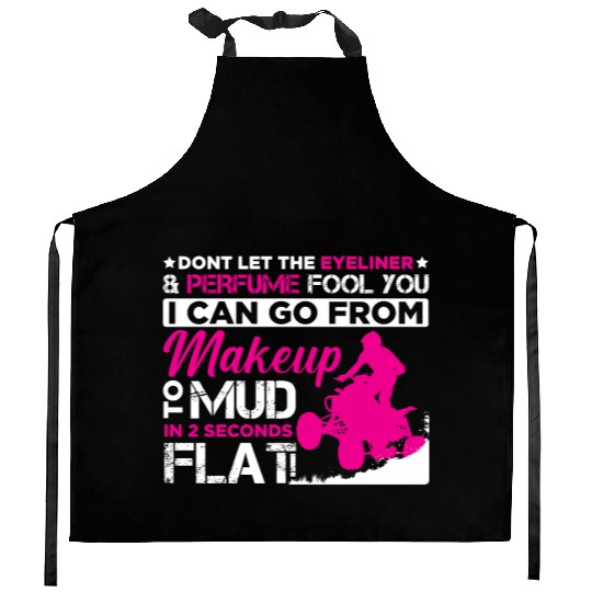 ATV Girl Makeup Offroad vehicles Quad Bike Driver Kitchen Aprons