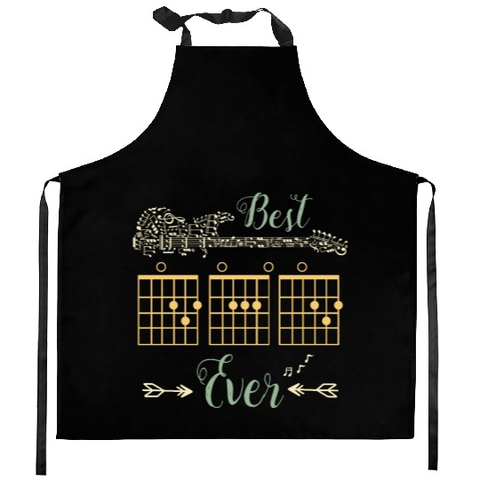 Best Dad Ever Cool Guitar Chord Gifts Kitchen Aprons