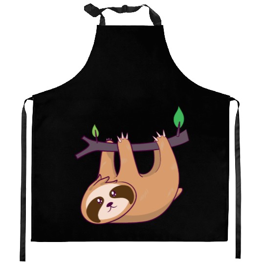 Sloth Sloth Sloth Chill Relax Kitchen Aprons
