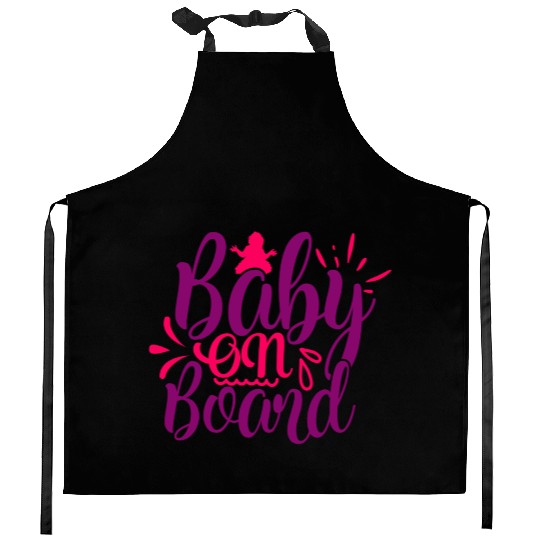 Kitchen Aprons of maternity baby on board gift humor fun