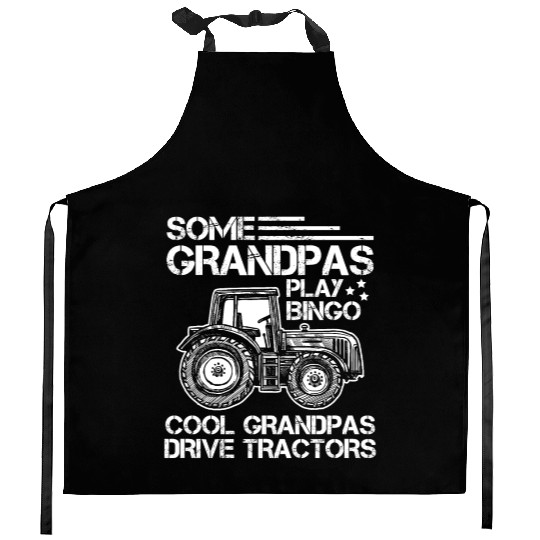 Tractor Grandfather Farmer Ranch Grandparents Kitchen Aprons