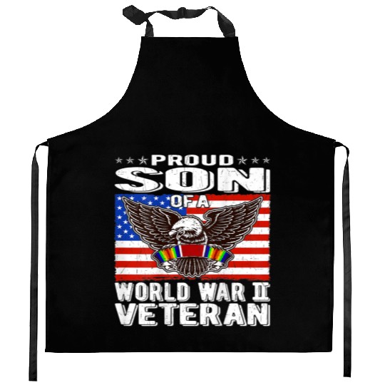 Proud Son of World War 2 Veteran Military Kitchen Aprons