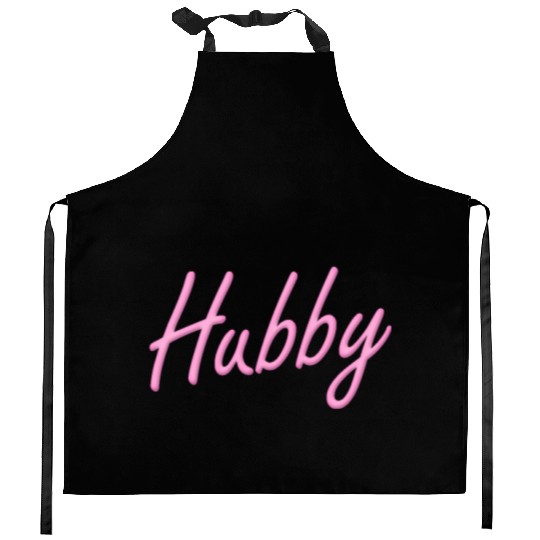 Hubby Neon - Pink Kitchen Aprons