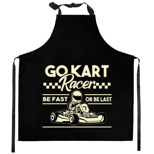Go Kart Racer Kitchen Aprons