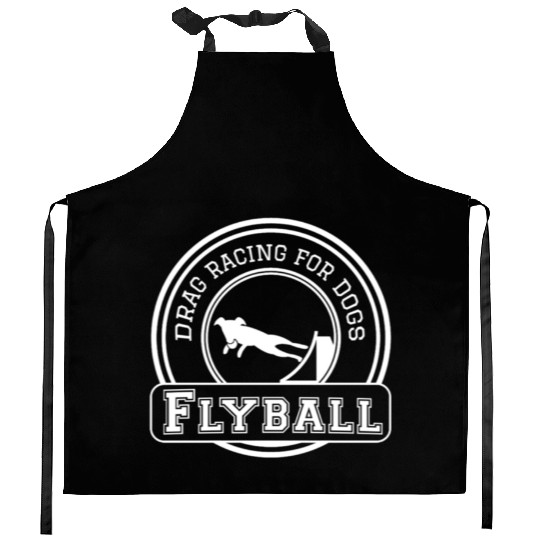 flyball drag racing dogs Kitchen Aprons
