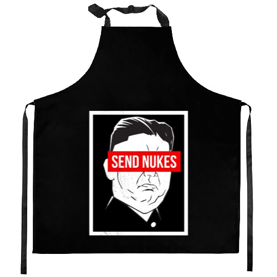 Send Nukes World War 3 Meme Kitchen Aprons
