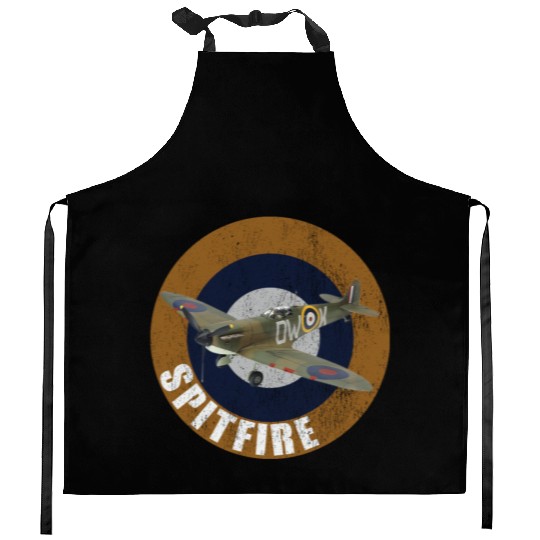 Famous WW2 Planes Supermarine Spitfire Kitchen Aprons