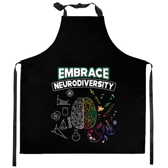 Embrace Neurodiversity Brain Voice Kitchen Aprons