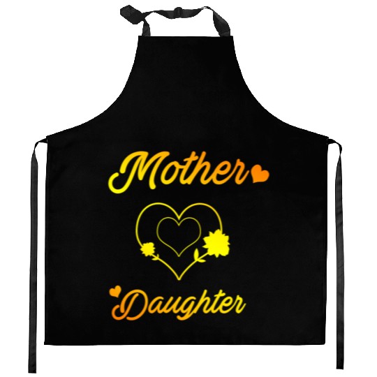 Mother and daughter mothers day love daughters mom Kitchen Aprons