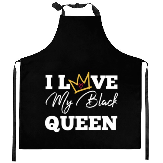 I Love My Black Queen Couples King And Queen Top T Kitchen Aprons