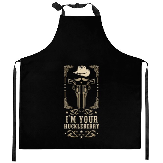 I'm Your Huckleberry Vintage Cowboy Say When Kitchen Aprons