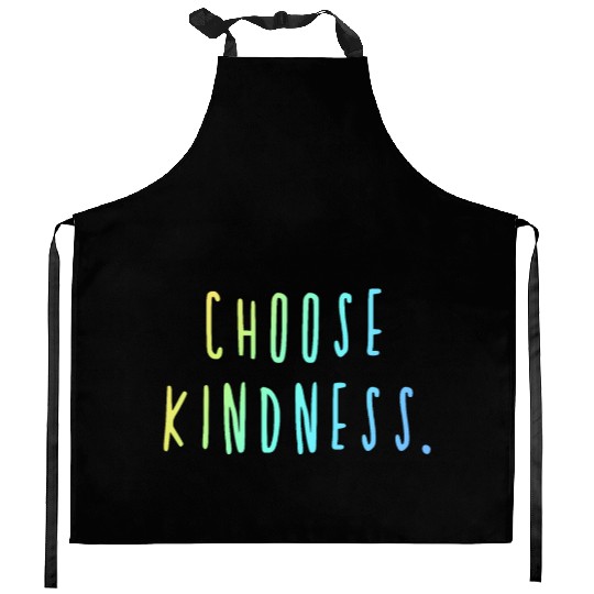 Choose Kindness Cool Colors Ombre Kitchen Aprons