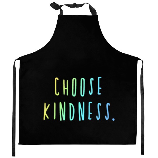 Choose Kindness Cool Colors Ombre Kitchen Aprons