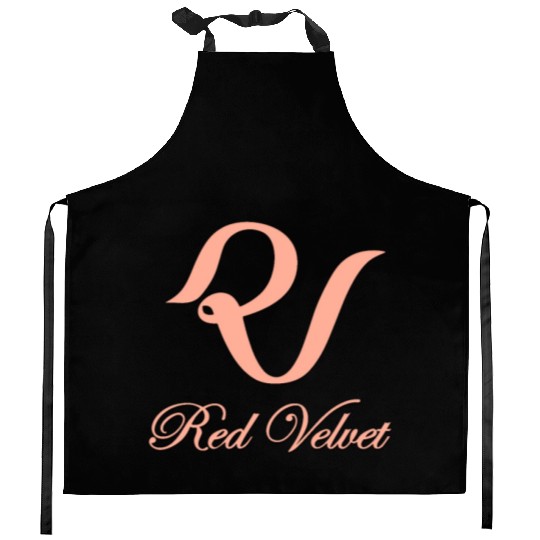 Red velvet kpop group logo design Kitchen Aprons