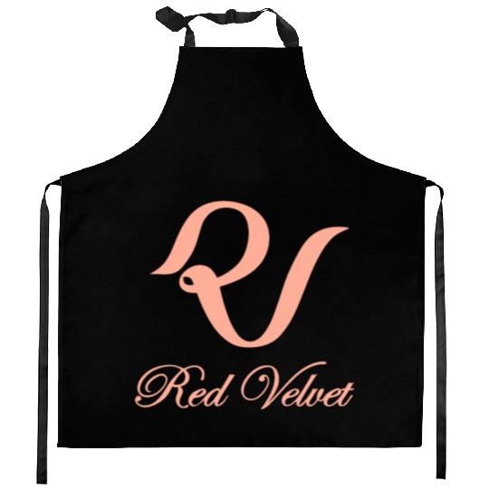 Red velvet kpop group logo design Kitchen Aprons