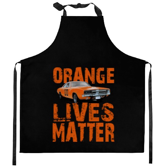 General Lee Dukes Of Hazzard Retro Orange Lives Kitchen Aprons