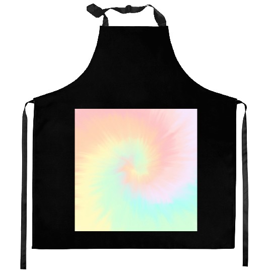 Tie Dye Pastel Swirl Tie Dye Kitchen Aprons