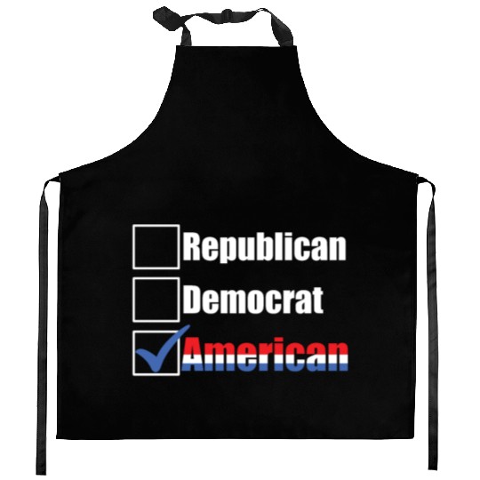Republican Democrat American Patriotic Anti Kitchen Aprons