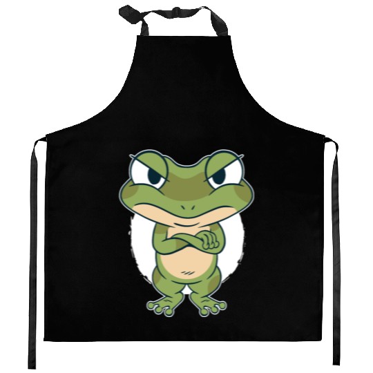 Frog Kitchen Aprons |Cute Green Frog Kitchen Aprons | Funny Frog
