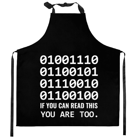 Nerd Computer Binary Code for Developer Geeks & Kitchen Aprons