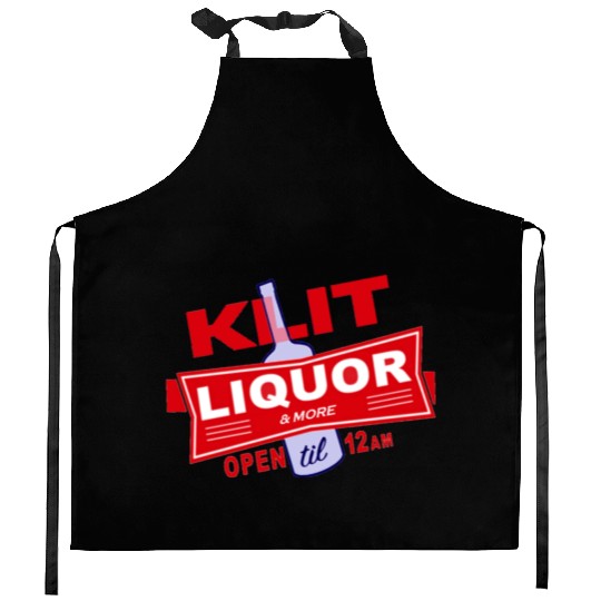 KLIT Liquor parody logo Kitchen Aprons
