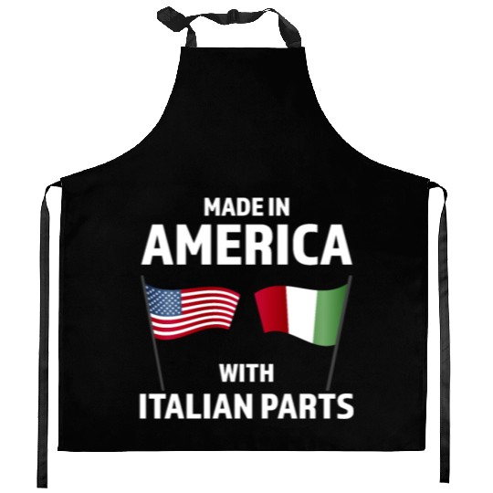 American with Italian Parts Italian ancestry flag Kitchen Aprons