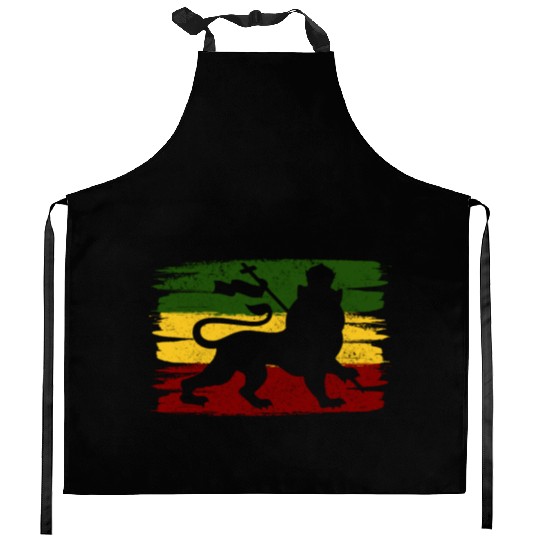 Lion Of Judah Reggae Music Rastafari Rasta Gift Kitchen Aprons