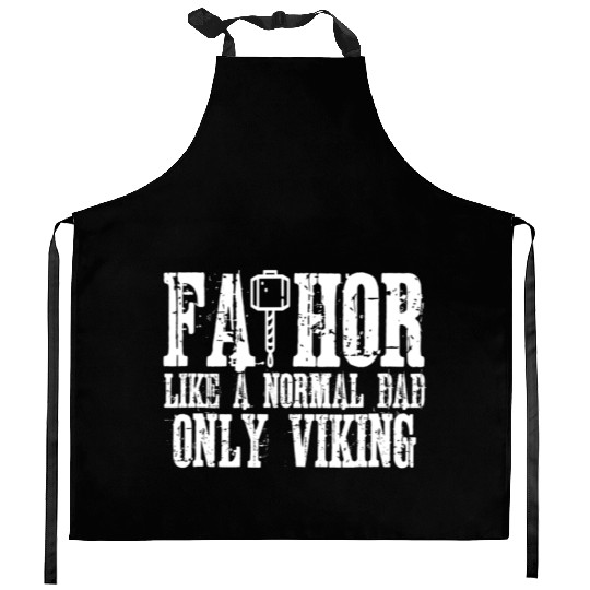 Fa-Thor Funny Vikings Fathers Day Kitchen Aprons