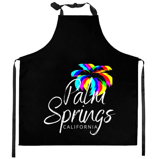 Palm Springs Neon Tree (White) Kitchen Aprons