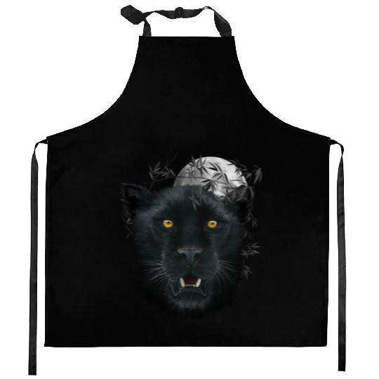 Black Panther Spirit The Face Of Power, Protection Kitchen Aprons