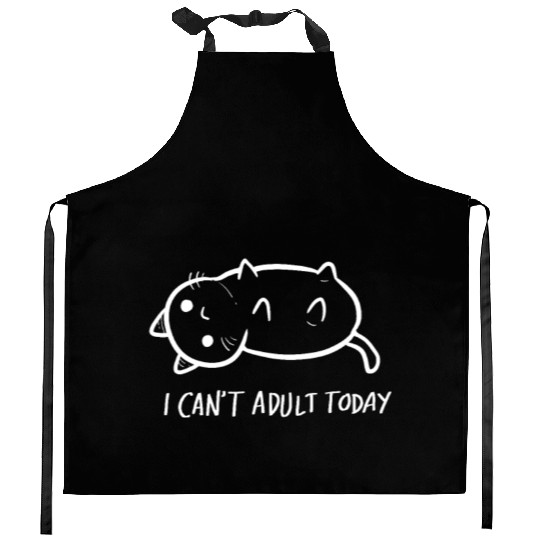 Can't Adult Funny and Lazy Person Gift Kitchen Aprons