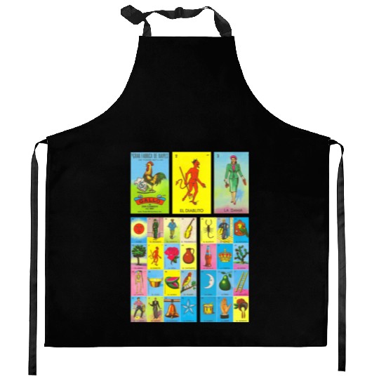 Loteria Mexican Kitchen Aprons