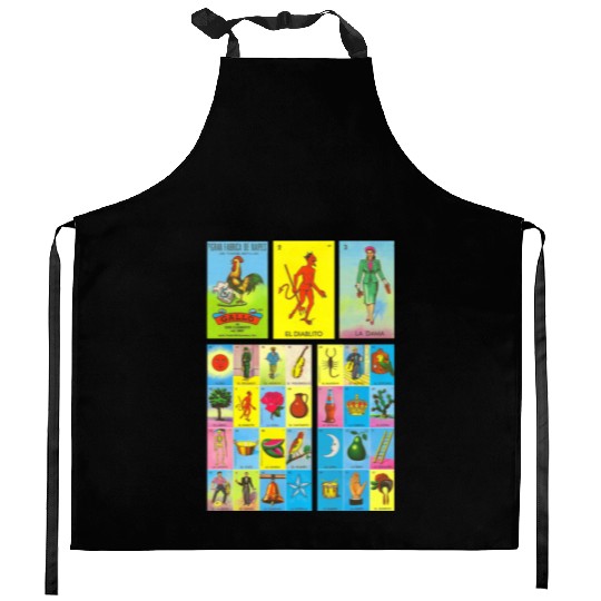 Loteria Mexican Kitchen Aprons