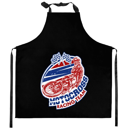 Motocross Racing Team Kitchen Aprons