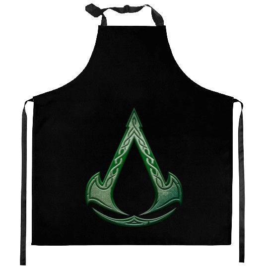 valhalla assassin logo Kitchen Aprons