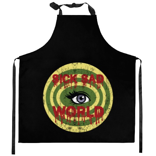 Daria Sick Sad World Drippy Text Eye Logo Kitchen Aprons
