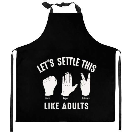 Let's Settle This Like Adults Rock Paper Scissors Kitchen Aprons