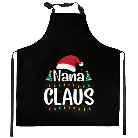 Funny Santa Nana Claus Christmas Family Matching Kitchen Aprons
