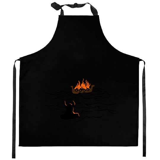 Viking Funeral Kitchen Aprons
